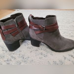 Sam Edelman grey suede Hannah booties